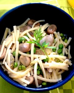 Fave e piselli con la pasta