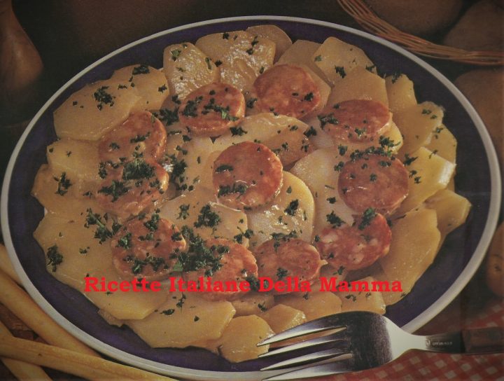 Patate gratinate con salame calabrese 